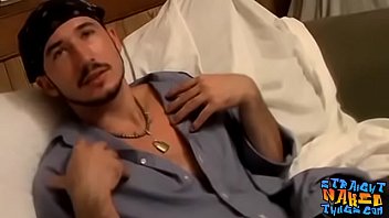 Preview 1 of Bryci Katie Banks Talia Shepard - Tattooed straight thug strokes his fat hairy cock and cums