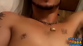 Preview 4 of Bryci Katie Banks Talia Shepard - Tattooed straight thug strokes his fat hairy cock and cums
