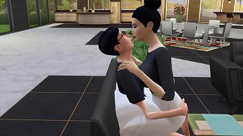 Preview 2 of Mulata Suruba4 - My step Mom Tricked Me Into A Game And She Fuck Me