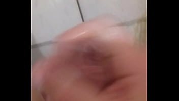 Preview 2 of Femdom Strapon Ring Gag - Punheta r&aacute_pida no banho