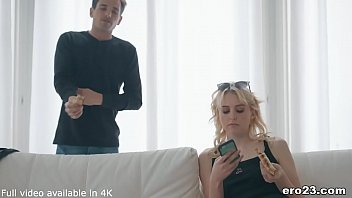 Preview 1 of Coup Orgy7 - Not so Experienced Chloe Cherry Tries Sex the first time with virgin guy