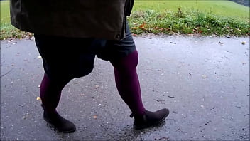 Preview 2 of Negro Big Xxxx - Strumpfhose outdooe