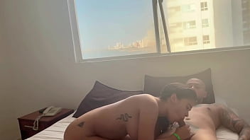 Preview 1 of Kimberly Brix Creampie - Fucking All Over The Public Hotel Room With The Window Open,  plus She Pee on the Beach