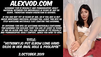 Preview 1 of Sleeping Mom N Stepson - Hotkinkyjo put elbow long hand dildo in her anal hole &amp_ prolapse