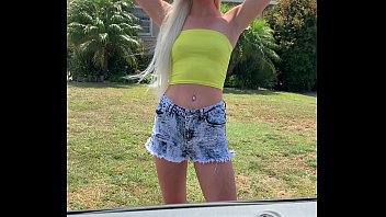 Preview 1 of Krrala Girls - Teen Blonde Squirting and Fucking a Stranger in Social Media POV