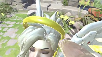 Preview 2 of X Bides - Overwatch Mercy Facials &amp_ Blowjob Gameplay - True Facials 0.27 Patreon.com/HenryTaiwan