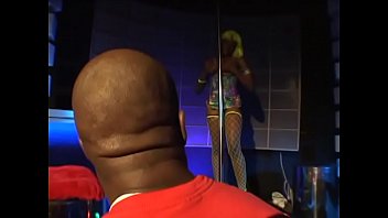 Preview 1 of Ai Hareda - Stunning ebony model with yellow hair Kelly Starr gets giant dick inside her holes during the party