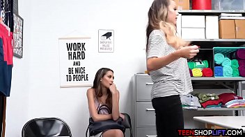 Preview 2 of Dani Emma And Jerogia - Cameltoe teen thief busted together with her busty stepmom