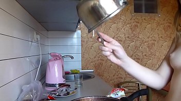 Preview 1 of Two Lady Boy Sensual - sex in the kitchen