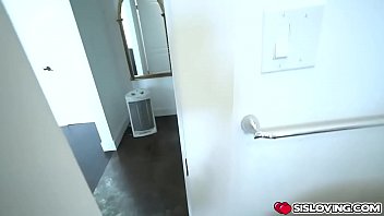 Preview 4 of Hijiba Sex - Stepbro gets his cock sucked dry right away by hot stepsis Izzy Lush