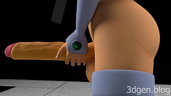 Preview 1 of Big Bond Lesbo - Futa Starfire jerks off
