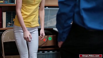 Preview 1 of Mona Hmam - Petite thief fucked by head officer