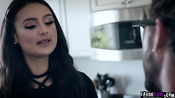 Preview 2 of Twerk Leah - Eliza Ibarra goes down on her knees and suck Lucas huge cock making her gag as she swallow it deep