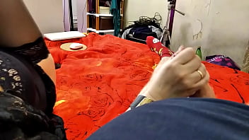Preview 1 of Wife All Night - An adult girl &amp_ a dick-43. Mature bitch with a dick in her mouth,  with nipple clamps and cum flowing out of her horny old cunt.