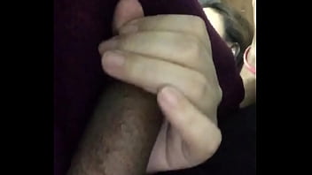 Preview 2 of Sel Tor - My girl jerking my dick off while watching porn