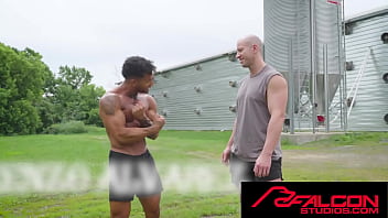 Preview 1 of Indian Penis Lick - FalconStudios - Hot Jock Takes Tractor Tire Challenge And Barebacks A Tight Ass