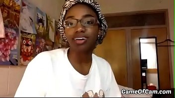 Preview 2 of Painful Faucking - beautiful innocent teen ebony student toying her sweet ass hole - part 1