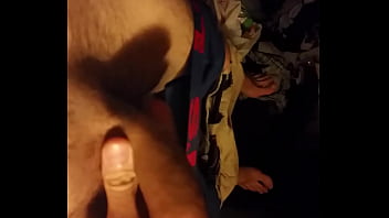 Preview 4 of Shemale Cumsots - Jacking off in brothers bed