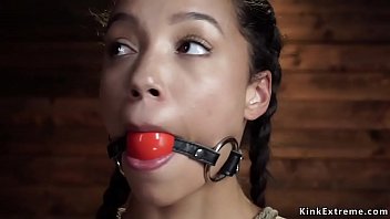 Preview 1 of Xxx Nacked - Small tits Latin slave in hogtie