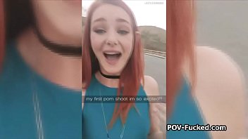Preview 1 of Big Ass Nala Wreckage - Perky redhead sucking and rimming on POV sex tape