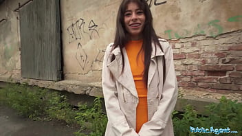 Preview 1 of Ah Papi - Public Agent Horny slim babe is fucked hard in the back of a transit van