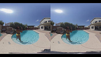 Preview 4 of Di Loi - Ebony teen gets wet in VR180 - PREVIEW - Full Video at MyEroticVR