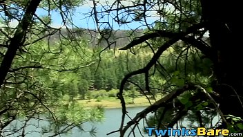 Preview 1 of Sister Film - Sweet twinks who are park rangers fuck raw in the woods