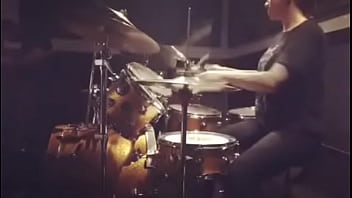 Preview 2 of Lesbian Shi Man - felicity feline drumming at sound studios