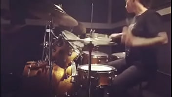 Preview 3 of Lesbian Shi Man - felicity feline drumming at sound studios