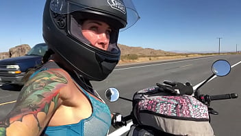Preview 3 of Malay Girk Suck - felicity feline riding on aprilia tuono motorcycle