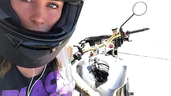Preview 1 of Malay Girk Suck - felicity feline riding on aprilia tuono motorcycle