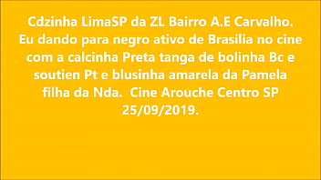Preview 1 of 9x9 Dick - Cdzinha LimaSp dando no cine  Pra um ativo Brasilia com a calc tanga Pt de bolinha Bca da Pamela filha Nda 25092019