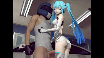 Preview 1 of Yaoi Blowjob - Miku Hatsune vs The Man 2