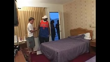 Preview 1 of Worlds Greatest Gag - Black girl Kafe comes over and lets white guy eat out her pussy after she strips