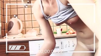 Preview 1 of Hine Xxx Video - STOLEN SEX TAPE: FINGER FUCK in KITCHEN