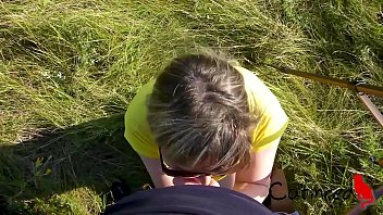 Preview 3 of Brazzers First Time Black White - Amateur Blowjob Big Cock and Handjob Dick Outdoor - Oral Creampie