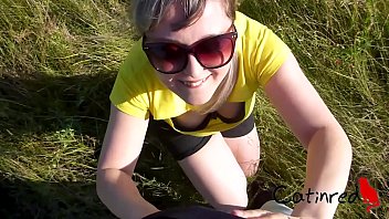 Preview 1 of Brazzers First Time Black White - Amateur Blowjob Big Cock and Handjob Dick Outdoor - Oral Creampie
