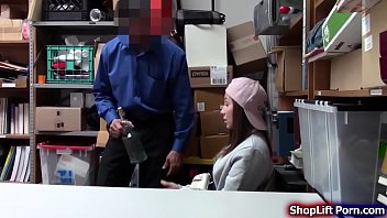 Preview 2 of Steep Mom And Sons Friend - Young shoplifter fucked by store officer