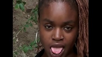 Preview 1 of Anal Six Big Black - Nice cute ebony slut takes dick on deck-chair near the pool