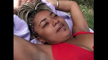 Preview 3 of Miad996 - Well graced blonde ebony slut takes huge dick on the bench in the park