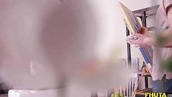 Preview 1 of Big Bobig - A Nice Anal Reward After Painting Her