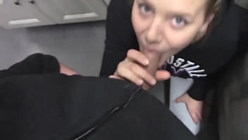Preview 2 of Lady Boy Rusiye - Stranger girl sucks my dick in Walmart