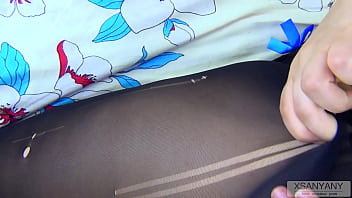 Preview 2 of Of Ice Com - I tore my pantyhose and fucked myself with a toy at the request of my fan,  I like to give pleasure to my subscribers! &bull_ XSanyAny