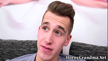 Preview 1 of Soya Backs Xxx - Busty grandmother rides and gobbles