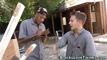 Preview 1 of Rail Sxx - Gay twinks ass jizzed after riding bbc
