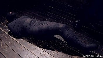 Preview 2 of Mom Melp - Mummified blonde slave gets whipped