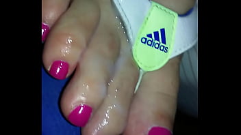 Preview 2 of Indian Hindu Bou - shoejob cumshot. toes wife