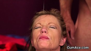 Preview 2 of Jenna Jade Webwebcam - Peculiar stunner gets cumshot on her face swallowing all the load