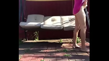 Preview 1 of Hairu Mom And Son - PERFORMING SOME NAKED YOGA WITH A GAPING BUTTHOLE