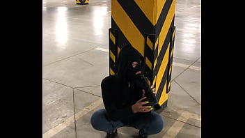 Preview 2 of My Friend Hot Mother - public parking slut sucks big black dildo